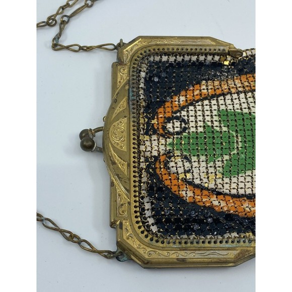 Antique Whiting & Davis Mesh Art Deco Flapper Purse Original - Picture 3 of 6